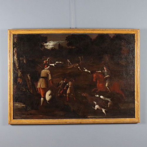 Dipinto antico scena - antico, caccia