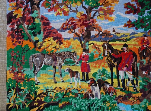 Quadro mezzo punto ricamato - , a