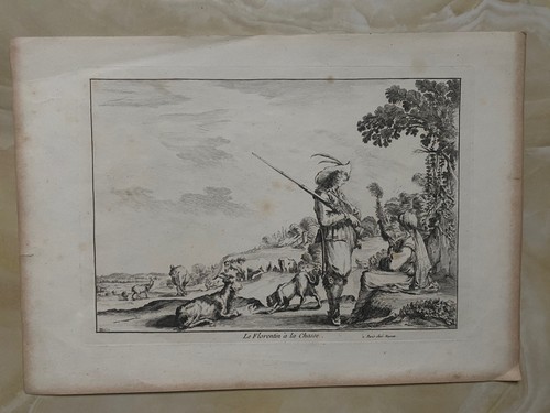 Antica stampa francese - francese, con