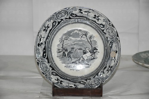 Antico piatto con scena - piatto,