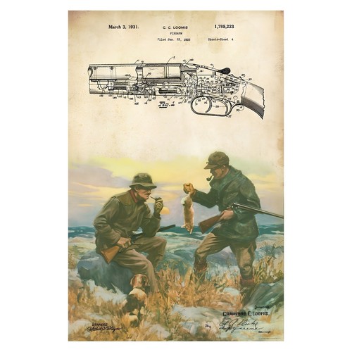 Poster vintage brevetto - poster,