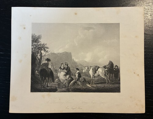 1850 hunting scene wouwerman - scene,